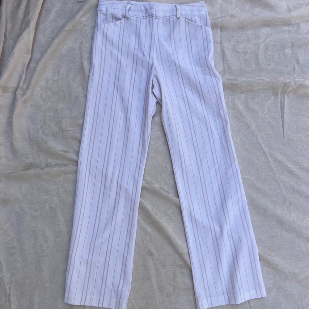Vintage White Striped Trousers